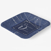 Denim en diamanten bord (Gebogen)