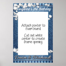 Denim en Diamanten Fotocabine Frame Prop Poster