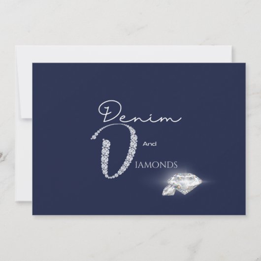 Denim en diamanten kaart (Voorkant)