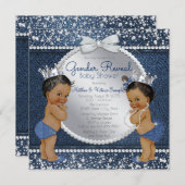 Denim en diamanten onthullen de douche kaart (Voorkant / Achterkant)