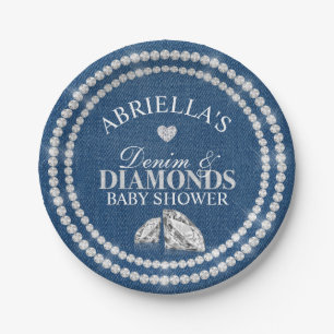 Denim en Diamanten Papieren Bordje