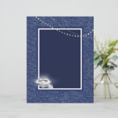 Denim en diamanten uitnodiging (Staand voorkant)