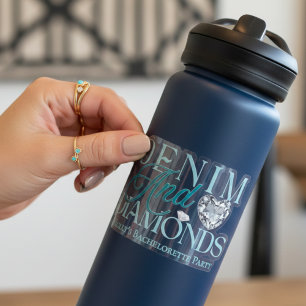 Denim en diamanten - Western vrijgezellenontwerp Sticker