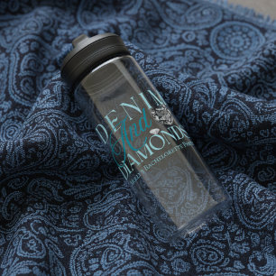 Denim en diamanten - Western vrijgezellenontwerp Waterfles