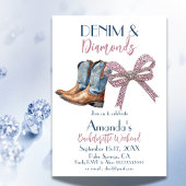 Denim en Diamond Disco Party Bachelorette Weekend Kaart