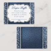 Denim en Diamond Luier Raffle Tickets Informatiekaartje (Voorkant / Achterkant)