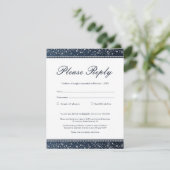 Denim en Diamonds beantwoorden RSVP-kaart Kaart (Staand voorkant)