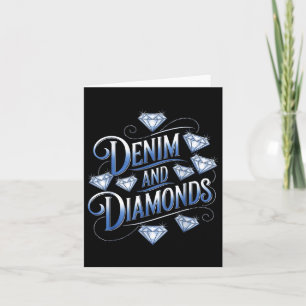 Denim en Diamonds Country Westerne Bachelorette Pa Kaart