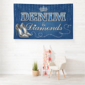 Denim en Diamonds feestje Spandoek (Insitu)
