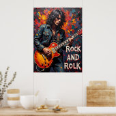 Denim en gitaar poster (Keuken)