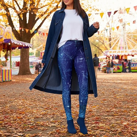 Denim en glitters leggings