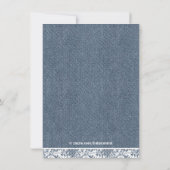 Denim en kant Baby shower Kaart (Achterkant)