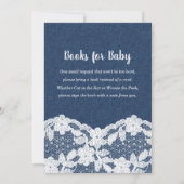 Denim en kant Baby shower uitnodiging (Achterkant)