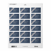 Denim en Kant Monogram Adreslabel Etiket (Full Sheet)