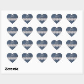 Denim en Kant Monogram Envelope Seal Hart Sticker (Vel)