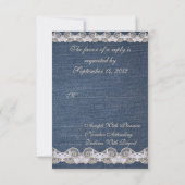  Denim en Lace RSVP Wedding Invitation (Achterkant)