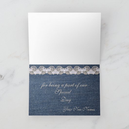 denim- en logo-dank bedankkaart (Binnen)