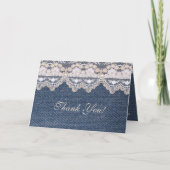 denim- en logo-dank bedankkaart (Voorkant)