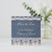  Denim en Losse sparen de Datum Save The Date (Staand voorkant)