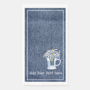 Denim En Madeliefjes Servet
