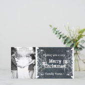 Denim en Shabby Lace Foto Kerst Kaart (Staand voorkant)