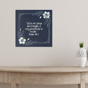 Denim en witte minimale lijst Bijbelverzen  Poster