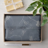 Denim en witte Tiny Flowers Decoupage Tissuepapier (Geschenk)