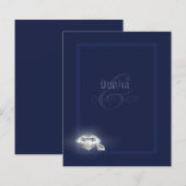 Denim et diamants papier stationnaire. (Devant / Derrière)