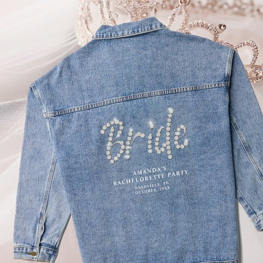 Denim et diamants Rhinestones Bride Bachelorette