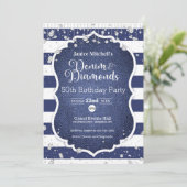 Denim et Diamonds Invitation d'anniversaire (Debout devant)