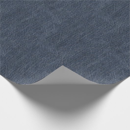 Denim Fabric Look Pattern Cadeaupapier (Hoek)