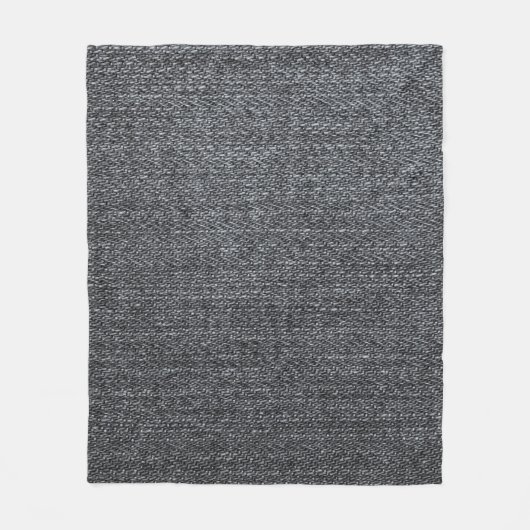 Denim fabric textuur blauwe buitenkant fleece deken (Voorkant)