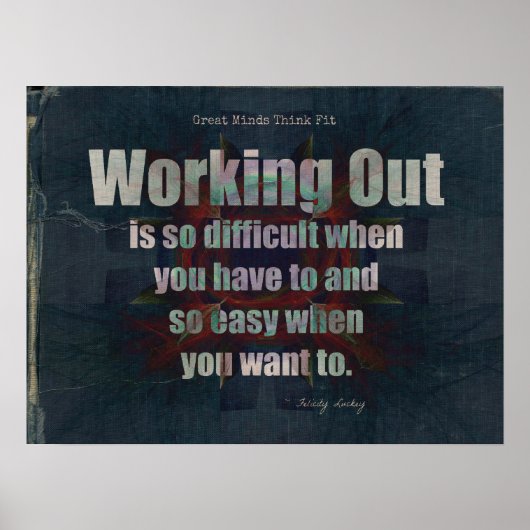 Denim Fitness Motivation! Poster (Voorkant)