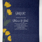 Denim & Fleurs sauvages Mariage Invitation Tri-Fol (Intérieur au milieu)