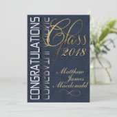 Denim Formal Graduation Party Invitation (Debout devant)
