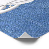 Denim getextureerd met kant poster (Hoek)