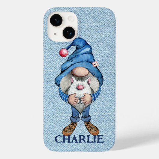Denim Gnome Boy Hoesje-Mate iPhone Case (Achterkant)