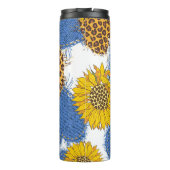 Denim-harten gemaakt van weefsel met gedraaide ran thermosbeker (Achterkant)