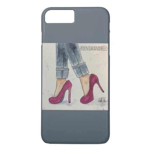 Denim & Heels iPhone 7 Plus Phone Case (Achterkant)
