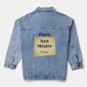 Denim Jacket - Kaart van de staat New Mexico (Achterkant)