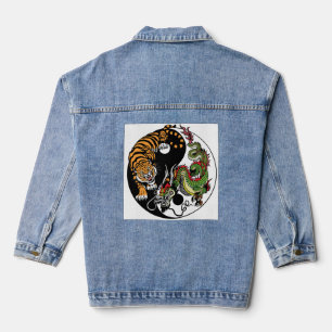 DENIM JACKET TIGER DRAGON CERCLE