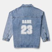 Denim Jacket toevoegen jouw naam nummer - Custom (Achterkant)