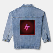 Denim Jacket vrouwen mode met unieke tekst kunst (Achterkant)