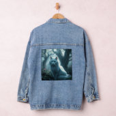 Denim Jacket witte kat op de rug (Hangar)