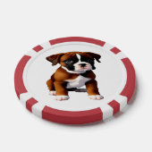 Denim Jas Boxer Hond Poker Chips (Enkel)