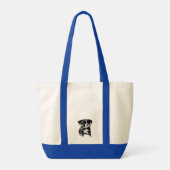 Denim Jas Boxer Hond Tote Bag (Achterkant)