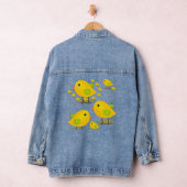 Denim Jas Gele Kuikens Bloemen Denim Jacket (Hangar)