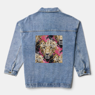 Denim jas Leopard ogen! Jacket