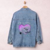 DENIM JAS MET HART & VLINDERS CUSTOM NAAM DENIM JACKET (Hangar)
