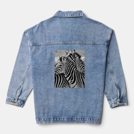 Denim jasje met rugprint jacket (Achterkant)